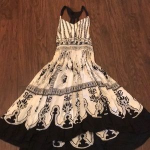 Size Small Black and white midi dress